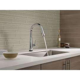 Single Handle Pull-Down Kitchen Faucet with Touch2O Technology in Chrome Finish