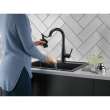 9913-BL-DST Essa Single Handle Pull-Down Bar/Prep Faucet in Matte Black Finish