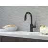 9959T-BL-DST Trinsic Single Handle Pull-Down Bar/Prep Faucet with Touch2O Technology in Matte Black Finish