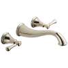 Two Handle Wall Mount Lavatory Faucet Trim in Polished Nickel Finish, 1.2gpm Flow Rate