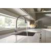 9183-AR-DST Mateo Single Handle Pull-Down Kitchen Faucet with ShieldSpray in Arctic Stainless Finish