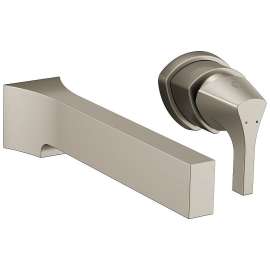 Single Handle Wall Mount Lavatory Faucet Trim in Stainless Finish, 1.2gpm Flow Rate