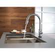 VoiceIQ Single-Handle Pull-Down Kitchen Faucet in Arctic Stainless Finish