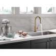 VoiceIQ Single-Handle Pull-Down Kitchen Faucet in Champagne Bronze Finish