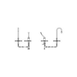 Commercial 24T2: Single Control Mixing Faucet with Gooseneck Spout - Less Pop-Up, 24T2633-R4