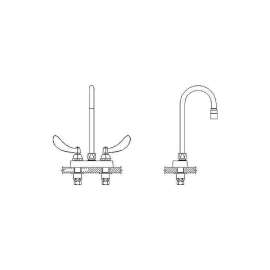 Commercial 27T4: Two Handle 4 In Deck-Mount Faucet, 27T4944