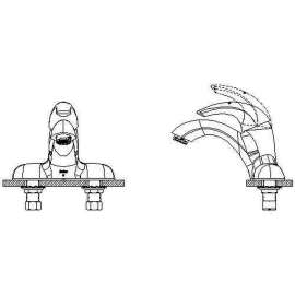 Commercial Centerset Bathroom Sink Faucet in Polished Chrome