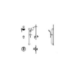 Commercial T13H: Universal Dual Shower Trim Diverter Hand Shower and Grab Bar, T13H333-25