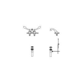 Commercial 21C: 4" Centerset Faucet, 21C245