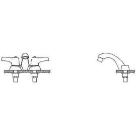 Commercial 21C: 4" Centerset Less Pop-Up, 21C193