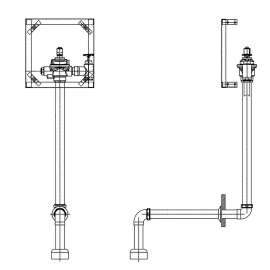 Commercial 1600T Series: E-Concealed HW Flush Valve RI, 1600T6303ARI-48