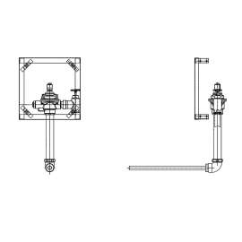 Commercial 1600T Series: Concealed Urinal Flush Valve Rough-in - Hardwire Operated, 1600T6403ARI-05
