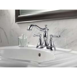 Cassidy 2597LF-MPU Two Handle Centerset Lavatory Faucet - Metal Pop-Up in Polished Chrome