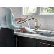 4193-AR-DST Pivotal Single Handle Lever Faucet in Arctic Stainless