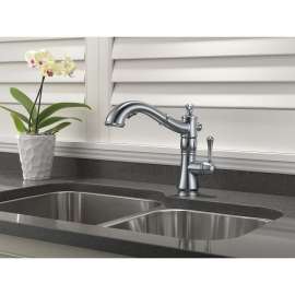 4197-AR-DST Cassidy Single Handle Pull-Out Kitchen Faucet in Arctic Stainless