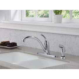 440-DST Collins Single Handle Kitchen Faucet with Spray in Polished Chrome
