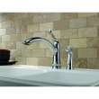 Linden 4453-DST Single Handle Kitchen Faucet with Spray in Polished Chrome