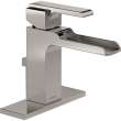 Single Handle Lavatory Faucet with Channel Spout - Metal Pop-Up in Brilliance Stainless
