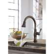 9197T-RB-DST Cassidy Single Handle Pull-Down Kitchen Faucet with Touch2O Technology in Venetian Bronze