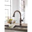 9197T-RB-DST Cassidy Single Handle Pull-Down Kitchen Faucet with Touch2O Technology in Venetian Bronze