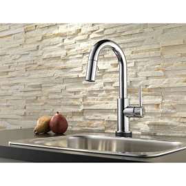 9959T-DST Trinsic Single Handle Pull-Down Bar/Prep Faucet with Touch2O Technology in Polished Chrome