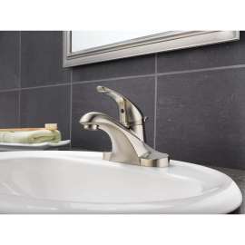Foundations B510LF-SS Single Handle Centerset Lavatory Faucet in Brilliance Stainless