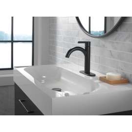 15749LF-BL Nicoli Single Handle Bathroom Faucet, Matte Black