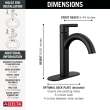 15749LF-BL Nicoli Single Handle Bathroom Faucet, Matte Black