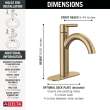15749LF-CZ Nicoli Single Handle Bathroom Faucet, Champagne Bronze