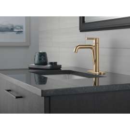 15849LF-CZ Nicoli Single Handle Bathroom Faucet, Champagne Bronze