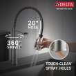 18804Z-SP-DST Theodora Single Handle Pull Down Spring Kitchen Faucet, Spotshield Stainless