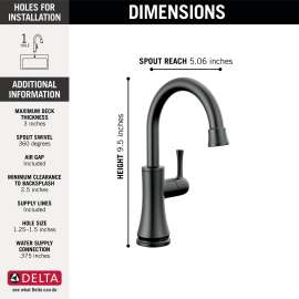 1920-BL-DST Other Transitional Beverage Faucet, Matte Black