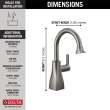 1940-KS-DST Other Contemporary Square Beverage Faucet, Black Stainless