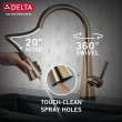 19802TZ-CZ-DST Lenta Single Handle Pull Down Kitchen Faucet with Touch2O Technology, Champagne Bronze