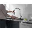 19802TZ-DST Lenta Single Handle Pull Down Kitchen Faucet with Touch2O Technology, Chrome