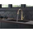 19802Z-CZ-DST Lenta Single Handle Pull Down Kitchen Faucet, Champagne Bronze