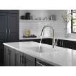19802Z-SP-DST Lenta Single Handle Pull Down Kitchen Faucet, Spotshield Stainless