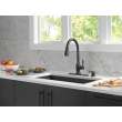 19831Z-BLSD-DST Hazelwood Single Handle Pull Down Kitchen Faucet with Soap Dispenser and ShieldSpray Technology, Matte Black