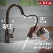 19831Z-RBSD-DST Hazelwood Single Handle Pull Down Kitchen Faucet with Soap Dispenser and ShieldSpray Technology, Venetian Bronze