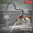 19831Z-SPSD-DST Hazelwood Single Handle Pull Down Kitchen Faucet with Soap Dispenser and ShieldSpray Technology, Spotshield Stainless