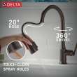19877Z-RBSD-DST Capertee Single Handle Pull Down Kitchen Faucet with Soap Dispenser and ShieldSpray Technology, Venetian Bronze