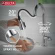 19877Z-SD-DST Capertee Single Handle Pull Down Kitchen Faucet with Soap Dispenser and ShieldSpray Technology, Chrome