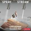 19877Z-SPSD-DST Capertee Single Handle Pull Down Kitchen Faucet with Soap Dispenser and ShieldSpray Technology, Spotshield Stainless