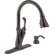 19950Z-RBSD-DST Arabella Single Handle Pull Down Kitchen Faucet with Soap Dispenser and ShieldSpray, Venetian Bronze