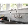 22722LF-SS Corin Two Handle Wall Mounted Kitchen Faucet, Stainless