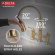 2390L-CZ-DST Broderick Two Handle Pull Down Bridge Kitchen Faucet, Champagne Bronze