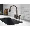 2390L-RB-DST Broderick Two Handle Pull Down Bridge Kitchen Faucet, Venetian Bronze