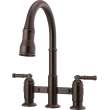 2390L-RB-DST Broderick Two Handle Pull Down Bridge Kitchen Faucet, Venetian Bronze
