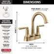 2535-CZMPU-DST SAYLOR Two Handle Centerset Bathroom Faucet, Champagne Bronze