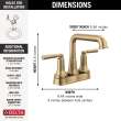 2536-CZMPU-DST SAYLOR Two Handle Centerset Bathroom Faucet, Champagne Bronze